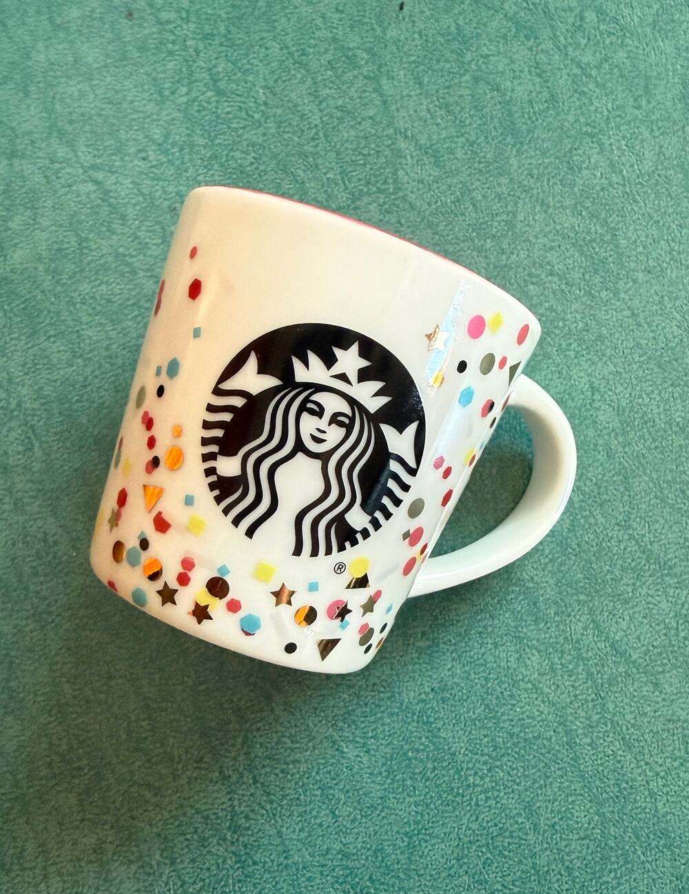 Vintage 2016 Starbucks Confetti Mini Espresso Mug Ornament